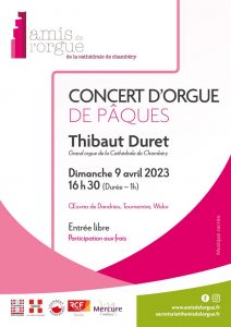 Amis de l' orgue de la catédrale de Chambéry -paques 2023